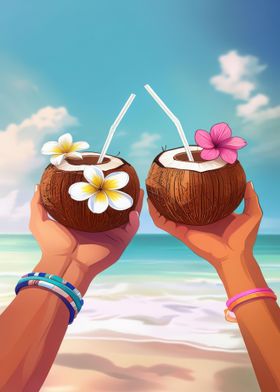 Coconut Drinks at Sea Beach