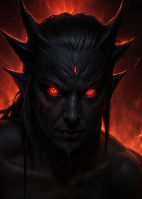 Demon with Red Eyes