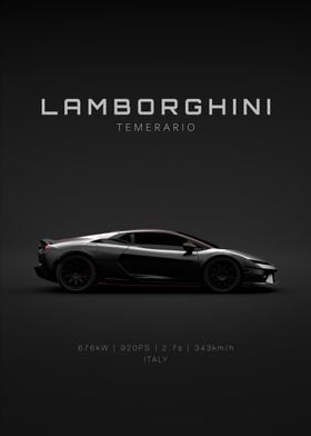 Black 2025 Lamborghini Temerario - Specs