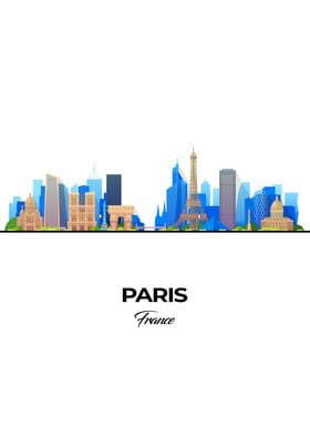 Paris Skyline Illustration