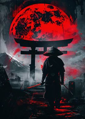 Samurai Under Red Moon