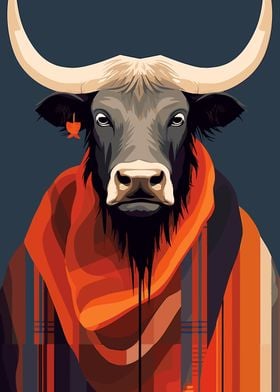 Bull in Scarf