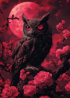 Red-Eyed Owl in Bloom