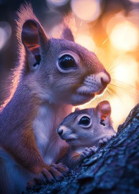 Squirrel Family Portrait