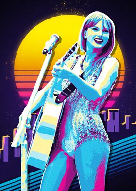 Taylor Swift Retro Pop Art