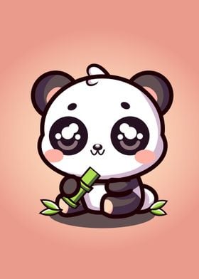 Chibi Panda with Bamboo