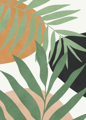 Tropical Leaf Abstract Art