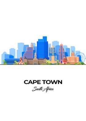 Cape Town Skyline Illustration