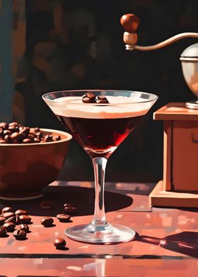 Espresso martini cocktail 