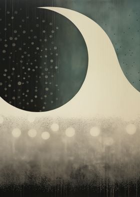 Abstract Moon and Stars