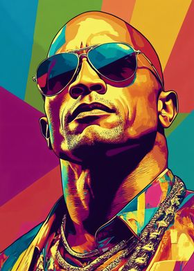 The Rock Pop Art Portrait