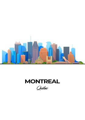 Montreal Skyline Illustration