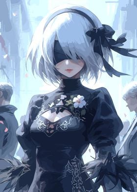 2B Nier Automata Anime Art