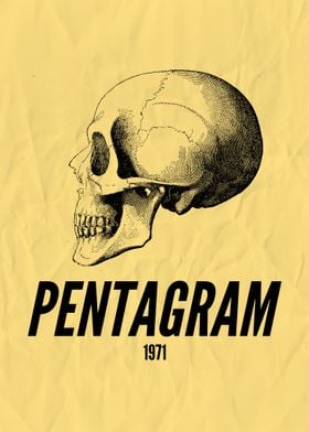 Pentagram Skull Poster