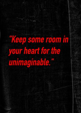 Keep Room for the Unimaginable