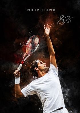 Roger Federer Tennis Poster