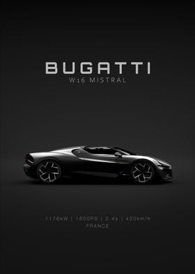 2024 Bugatti w16 Mistral - Specs