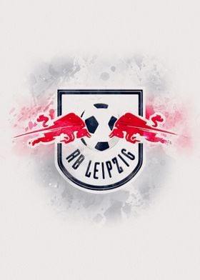 RB Leipzig Logo Watercolor