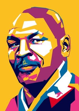 Mike Tyson Pop Art Portrait wpap