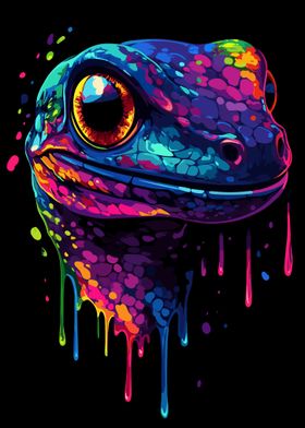 Colorful Gecko - Neon Geck