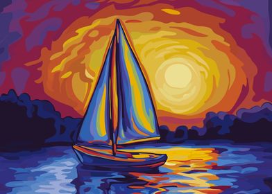 Sailboat Before Night