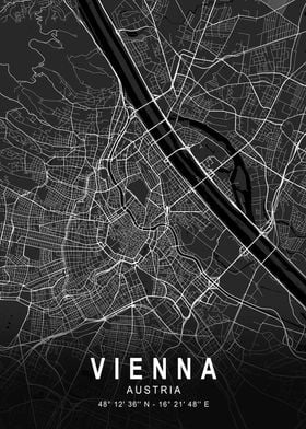 Vienna Dark City Map