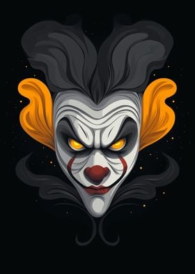 Evil Clown Portrait