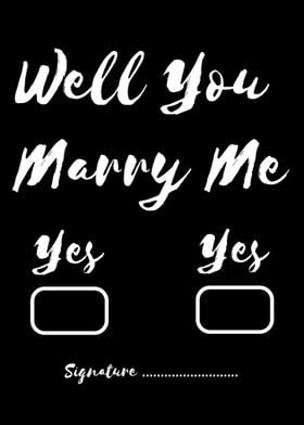 Marry Me Proposal Card