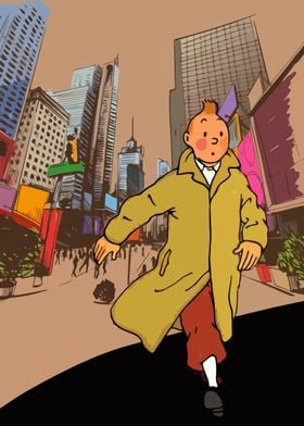 Tintin in New York