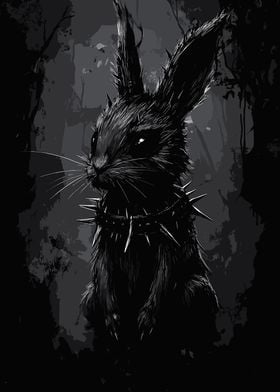 Dark Spiked Gothic Rabbit