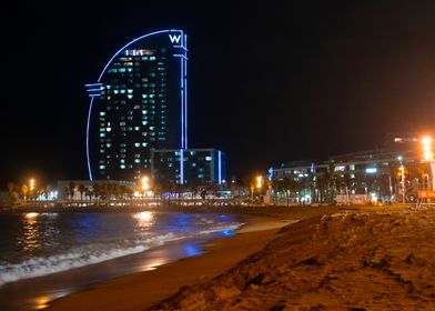 Barcelona Hotel Night View