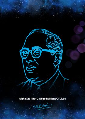 B.R. Ambedkar Signature Art