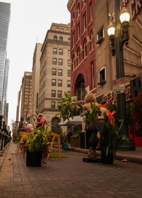 Street Performers in City Alley