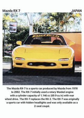 Yellow Mazda RX-7