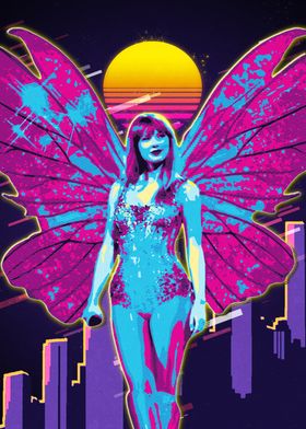 Taylor swift Retro Fairy with Wings