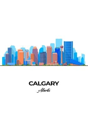 Calgary Skyline Illustration