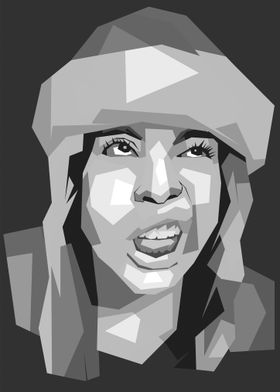 Woman in Hat, Low Poly