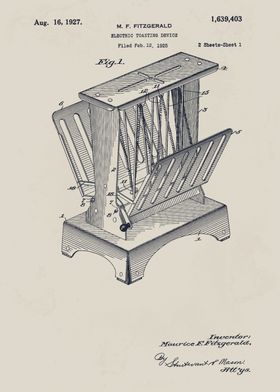 Electric Toasting Device Patent