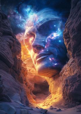 Cosmic Face in Canyon