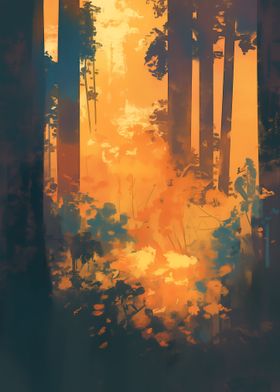 Golden Forest Glow