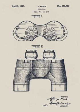 Binoculars Patent Illustration