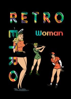 Retro Woman Poster