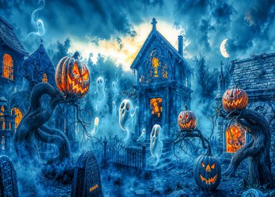 Haunted Halloween Graveyard