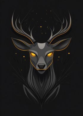 Golden Deer Portrait