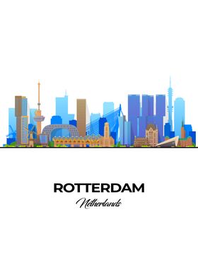 Rotterdam Skyline Illustration