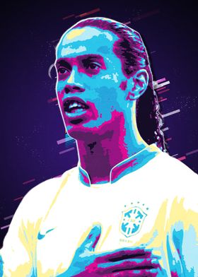 Ronaldo Nazario Retro Art