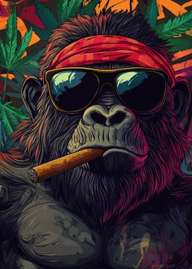 Cool Gorilla with Cigar