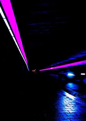 Neon Tunnel Night