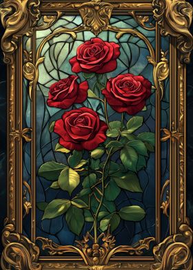 Stained Glass Roses