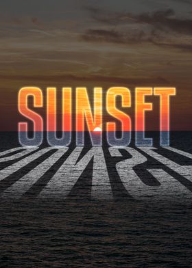 Sunset Text Art